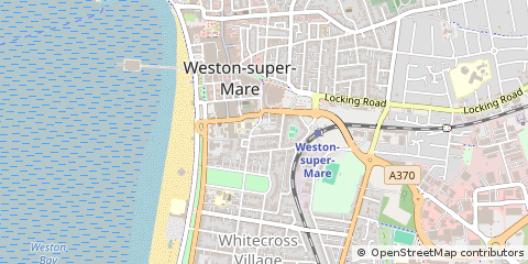 Map of Weston Super Mare, Somerset
