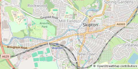 Map of Skipton, North Yorkshire
