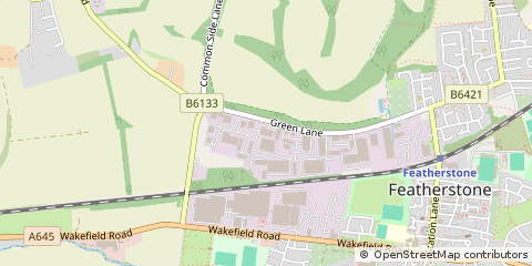 Map of Featherstone, West Yorkshire
