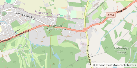 Map of Copthorne, West Sussex