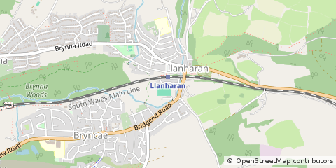 Map of Pontyclun, Rhondda Cynon Taff