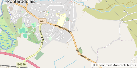Map of Swansea, West Glamorgan