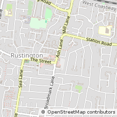 Map of Rustington, West Sussex