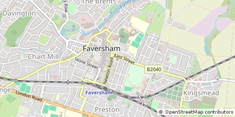 Map of Faversham, Kent