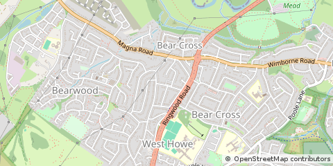 Map of Bournemouth, Dorset