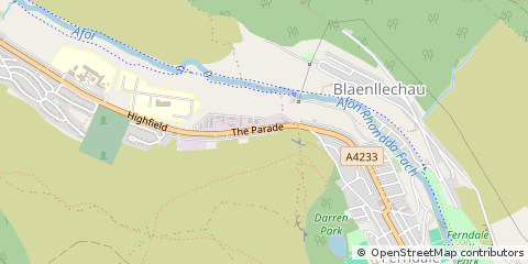 Map of Ferndale, MID Glamorgan
