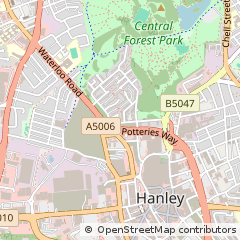 Map of Stoke on Trent, Staffs