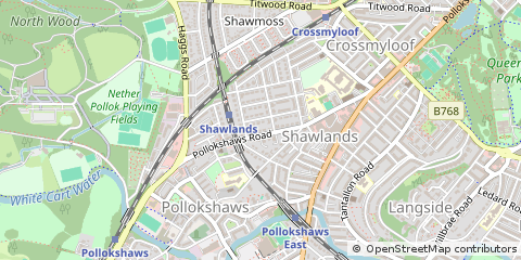 Map of Glasgow, Lanarkshire