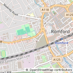 Map of Romford, Essex