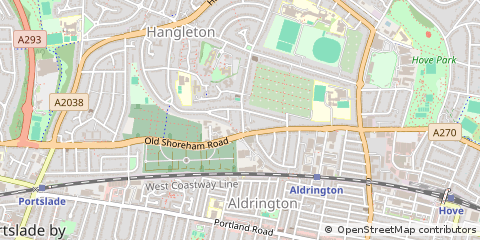 Map of Hove, East Sussex