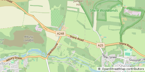 Map of Guildford, Surrey