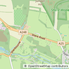 Map of Guildford, Surrey