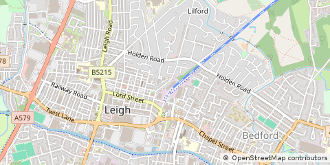 Map of Leigh, Cheshire