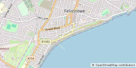 Map of Felixstowe, Suffolk