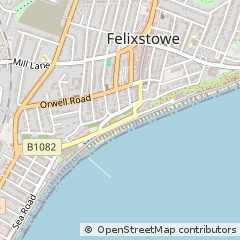 Map of Felixstowe, Suffolk
