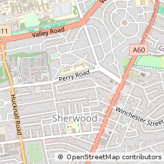 Map of Sherwood, Nottingham