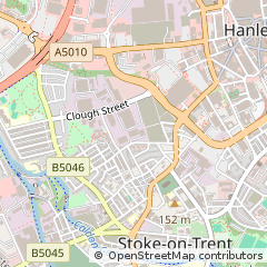 Map of Stoke on Trent, Staffordshire