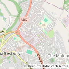 Map of Shaftesbury, Dorset