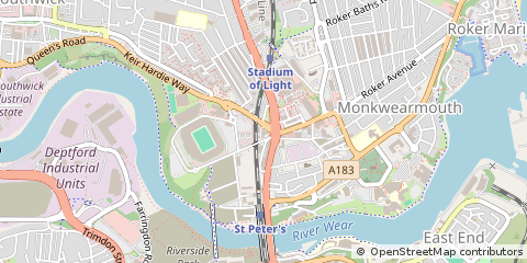 Map of Sunderland