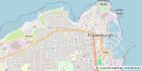 Map of Fraserburgh, Aberdeenshire