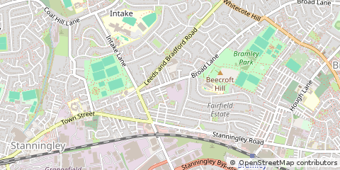 Map of Bramley, Leeds, West Yorkshire