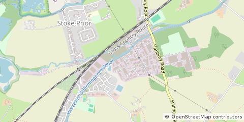 Map of Bromsgrove, Worcestershire