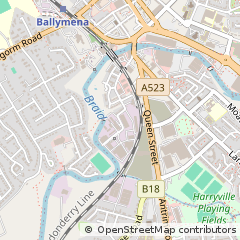 Map of Railway Street, Ballymena Co Antrim