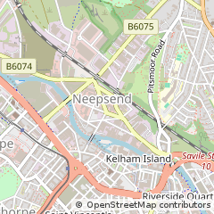 Map of Sheffield, South Yorkshire