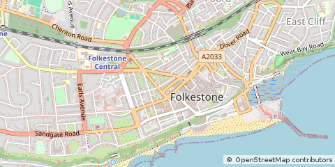 Map of Folkestone