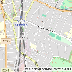 Map of South Croydon, London