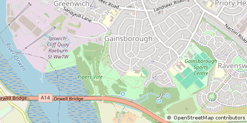Map of Ipswich, Suffolk