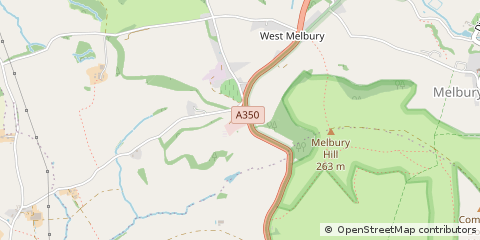 Map of Shaftesbury, Dorset