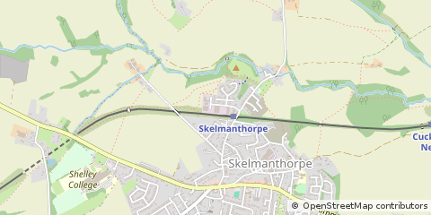 Map of Huddersfield, West Yorkshire