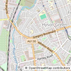 Map of Nottingham, Nottinghamshire