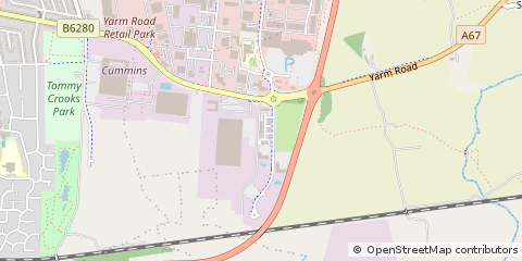 Map of Darlington, Co Durham