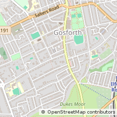 Map of Gosforth, Newcastle Upon Tyne