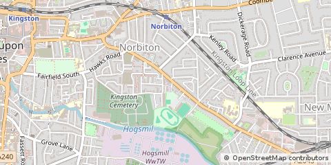 Map of Kingston-Upon-Thames, Surrey