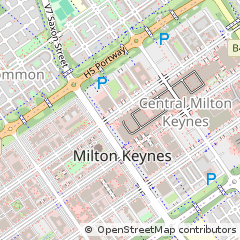 Map of Milton Keynes, West Yorkshire
