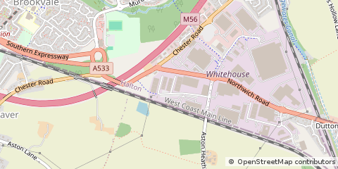 Map of Runcorn, Cheshire