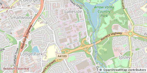 Map of Redditch, Worcestershire