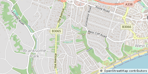 Map of Bournemouth, Dorset