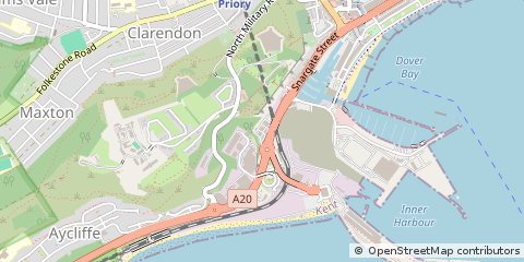 Map of Dover, Kent