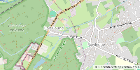 Map of Farnham, Surrey