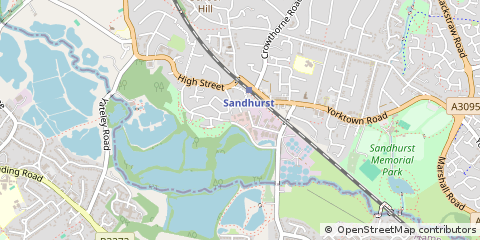 Map of Sandhurst, Berkshire