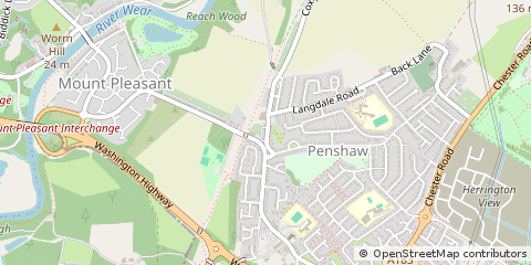 Map of Houghton-LE-Spring, Tyne & Wear