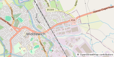 Map of Middlewich