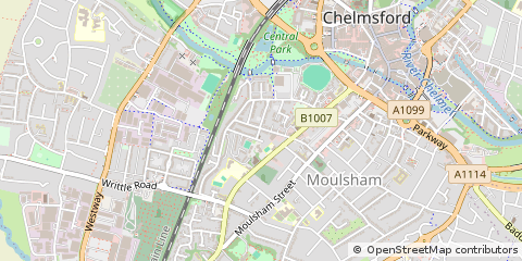 Map of Chelmsford, Essex