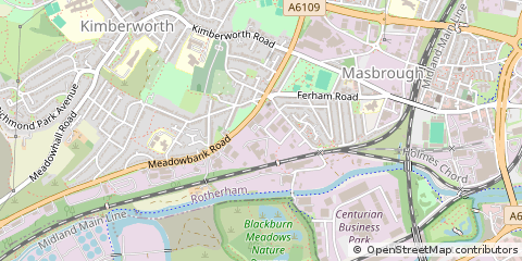 Map of Rotherham