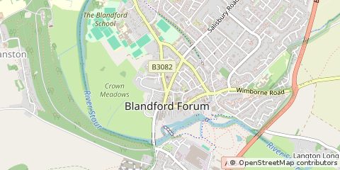 Map of Blandford Forum