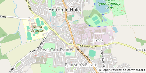 Map of Houghton LE Spring